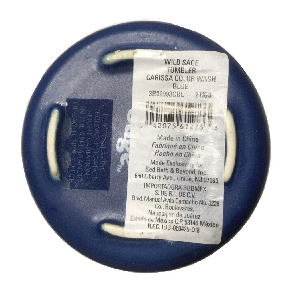 brand new Wild Sage Carissa Colorwash 4.25-inch tall Tumbler in BLUE OMBRE